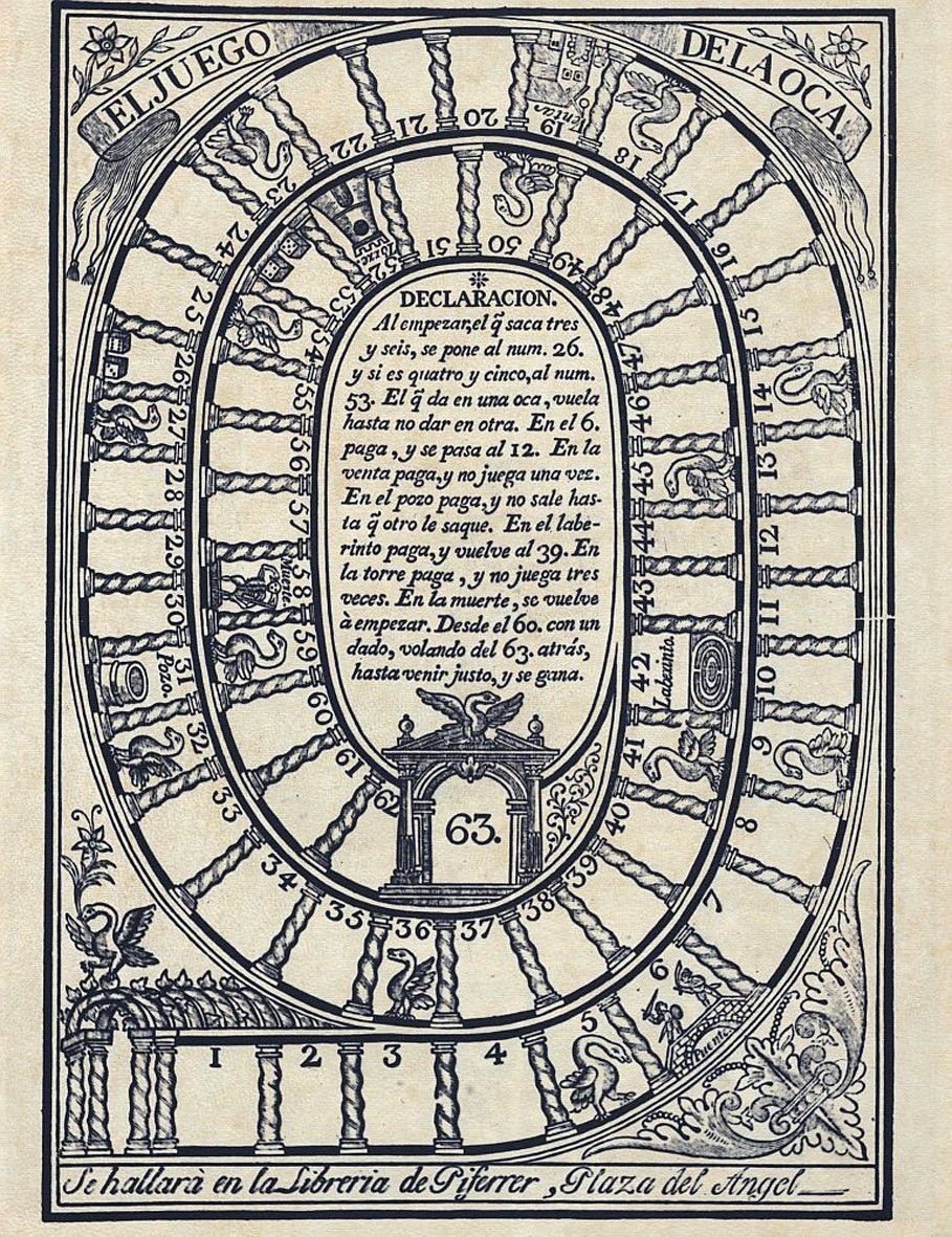 El juego de la Oca Juan Francisco Piferrer -Barcelona